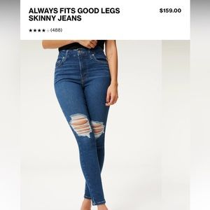 Good American Always Fits Skinny size 0